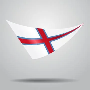 Faroe Islands flag background. Vector illustration. Stock Illustration