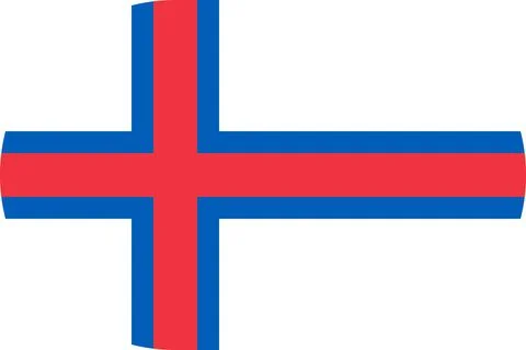 Faroe Islands flag in flat oval design Stock Illustration