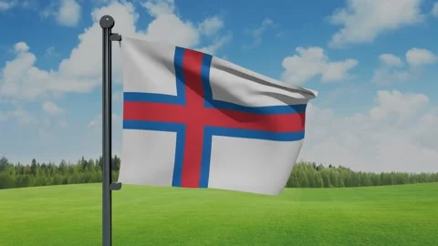 Faroe Islands Flag Video stock 151862461