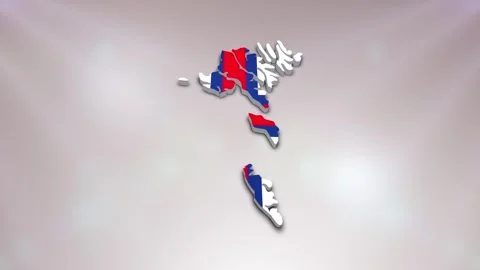 Faroe Islands Flag on Map Stock Footage 277949403