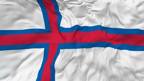 Faroe Islands Flag Seamless Looping Background Waving Slow Motion Stock Footage 234309266