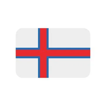 Faroe Islands flag vector icon on white background Stock Illustration