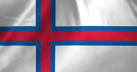 Faroe islands flag waving with the wind background loop video animation Vídeo Stock 327171930