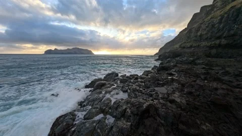Faroe islands FPV 動画素材 304735730
