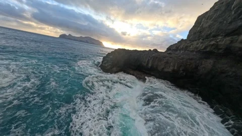 Faroe islands FPV 動画素材 304735754