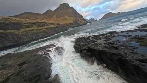 Faroe islands FPV 動画素材 304735770