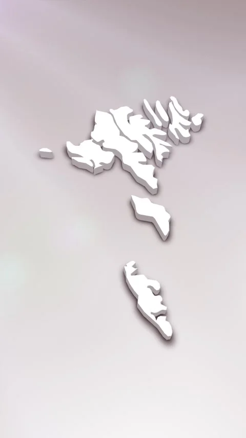 Faroe Islands Map Intro Stock Footage 261661413
