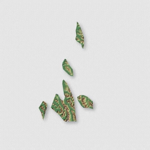 Faroe Islands Rotating 3D Relief Map Seamless Loop, Alpha Channel 4K Видео 340717992
