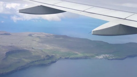 Faroe islands . View from the plane 2 Vídeos de archivo 125681191