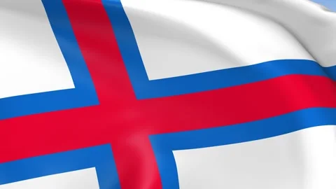 Faroe Islands Waving Flag Background Loop Stock Footage 317848296