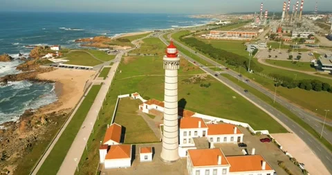 Farol de Leça da Palmeira Stock Footage 220881883
