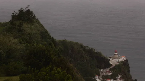 Farol do Arnel. The Arnel Lighthouse. Nordeste,Sao Miguel,Portugal,Azores. Stock-Footage 239870195