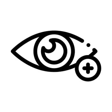 Farsightedness And Hyperopia Icon Thin Line Vector Stock Illustration