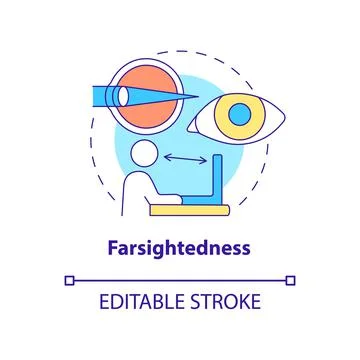Farsightedness concept icon Stock Illustration