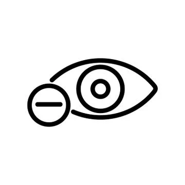 Farsightedness icon vector. Isolated contour symbol illustration Stock Illustration