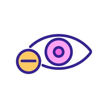 Farsightedness icon vector. Isolated contour symbol illustration Stock Illustration