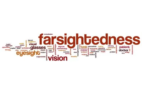 Farsightedness word cloud Stock Illustration