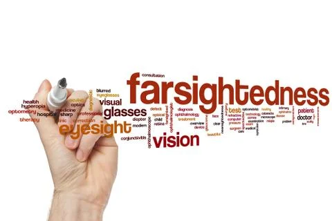 Farsightedness word cloud Stock Illustration
