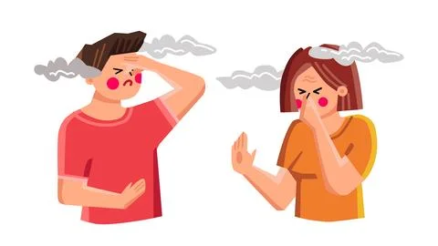 Fart bed smell vector Stock Illustration