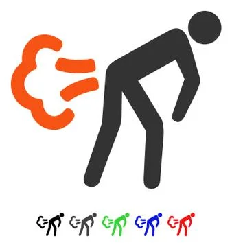 Fart Flat Icon Illustrazione stock