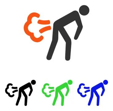 Fart Flat Vector Icon Stock Illustration