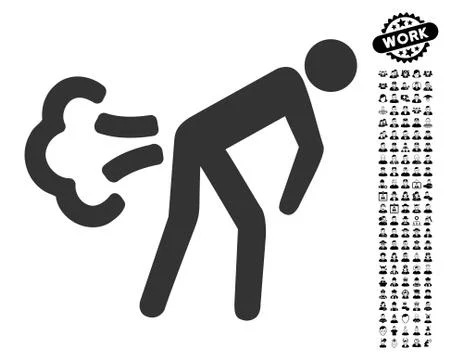 Fart Icon with Work Bonus イラスト素材