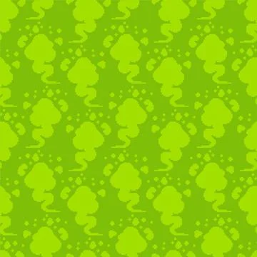 Fart pixel art pattern seamless. 8 bit green smoke gas background. pixelated  Stock Illustration