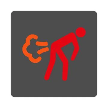 Fart Rounded Square Button Stock Illustration