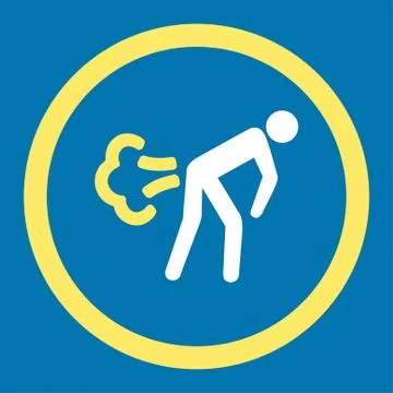 Fart Rounded Vector Icon 스톡 일러스트