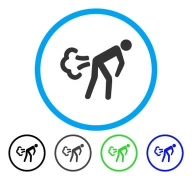 Fart Rounded Vector Icon Stock Illustration