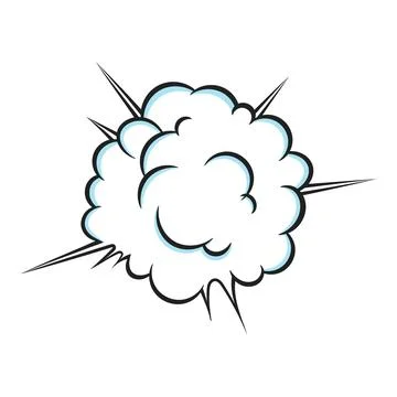 Fart smoke smelling cloud pop art comic book cartoon flat style design vector Stock Illustration