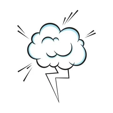 Fart smoke smelling cloud pop art comic book cartoon flat style design vector Stock Illustration
