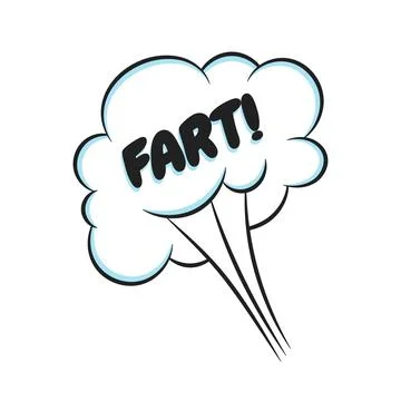Fart smoke smelling cloud pop art comic book cartoon flat style design vector イラスト素材