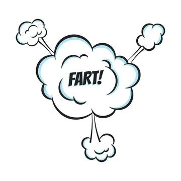 Fart smoke smelling cloud pop art comic book cartoon flat style design vector 스톡 일러스트