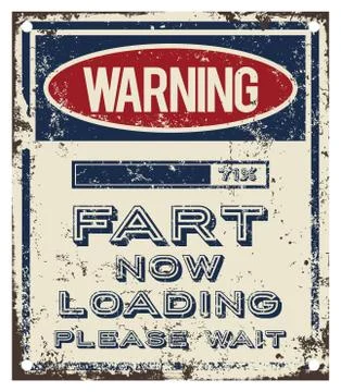 Fart Warning Board Ilustração Stock