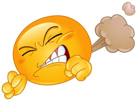 Farting emoticon Stock Illustration
