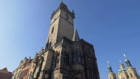 Fasade of Astrological Clock Prague Stock-Footage 74784658