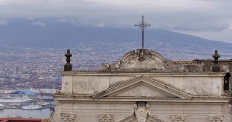 Fasade of Certosa e Museo di San Martino in Naples, Italy. Stock-Footage 87427094