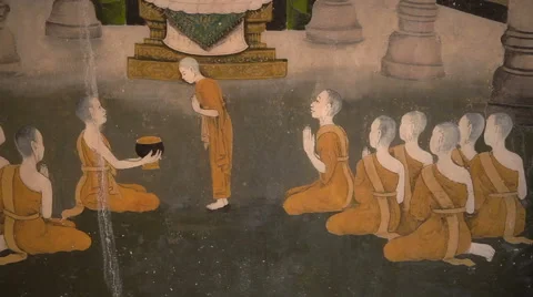 Fasade of Wat Prathat Doi Suthep pagoda in Luang Prabang Stock Footage 59304650