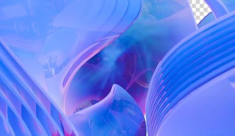 Fascinating 3d render of abstract iridescent glass background made with 3d .. Stock Illustration