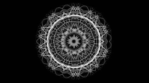 Fascinating abstract round mandala growing and changing - seamless looping Vídeos de archivo 94350565