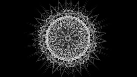 Fascinating abstract round mandala - seamless looping (FULL HD) Video stock 94342837