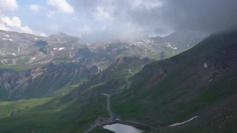 Fascinating and beautiful mountains from the top of the Grossglockner pass Stock Footage 247571589