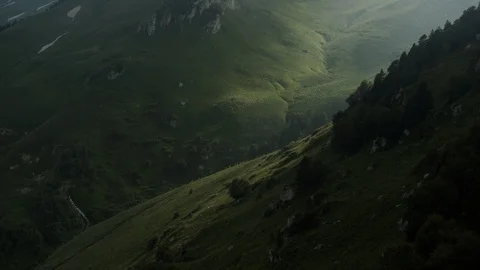 Fascinating landscapes of alpine meadows Stock Footage 112734835