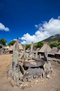 Fascinating Megalithic Structure in Bena Stock Photos