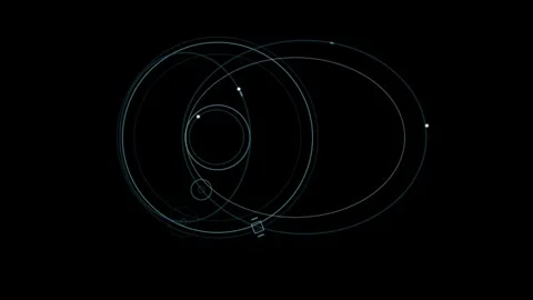 Fascinating Minimalist Abstract Geometric Patterns on a Dark Background Video stock 341922369
