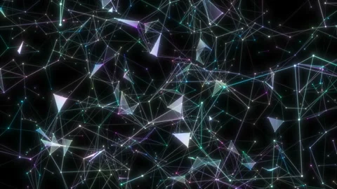 Fascinating movements of abstract forms.4k abstract art background with geometry Stock Footage 104459119