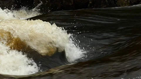 Fascinating smooth movement of water flow. Slow motion footage. Stock Footage 102748443