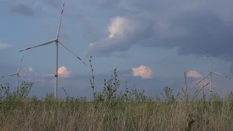 Fascinating steady low angle view on alternative source ecology saving renewable Stock Footage 94533528