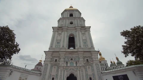 Fascinating view on the main church in Kyiv  Stock Footage 247699502